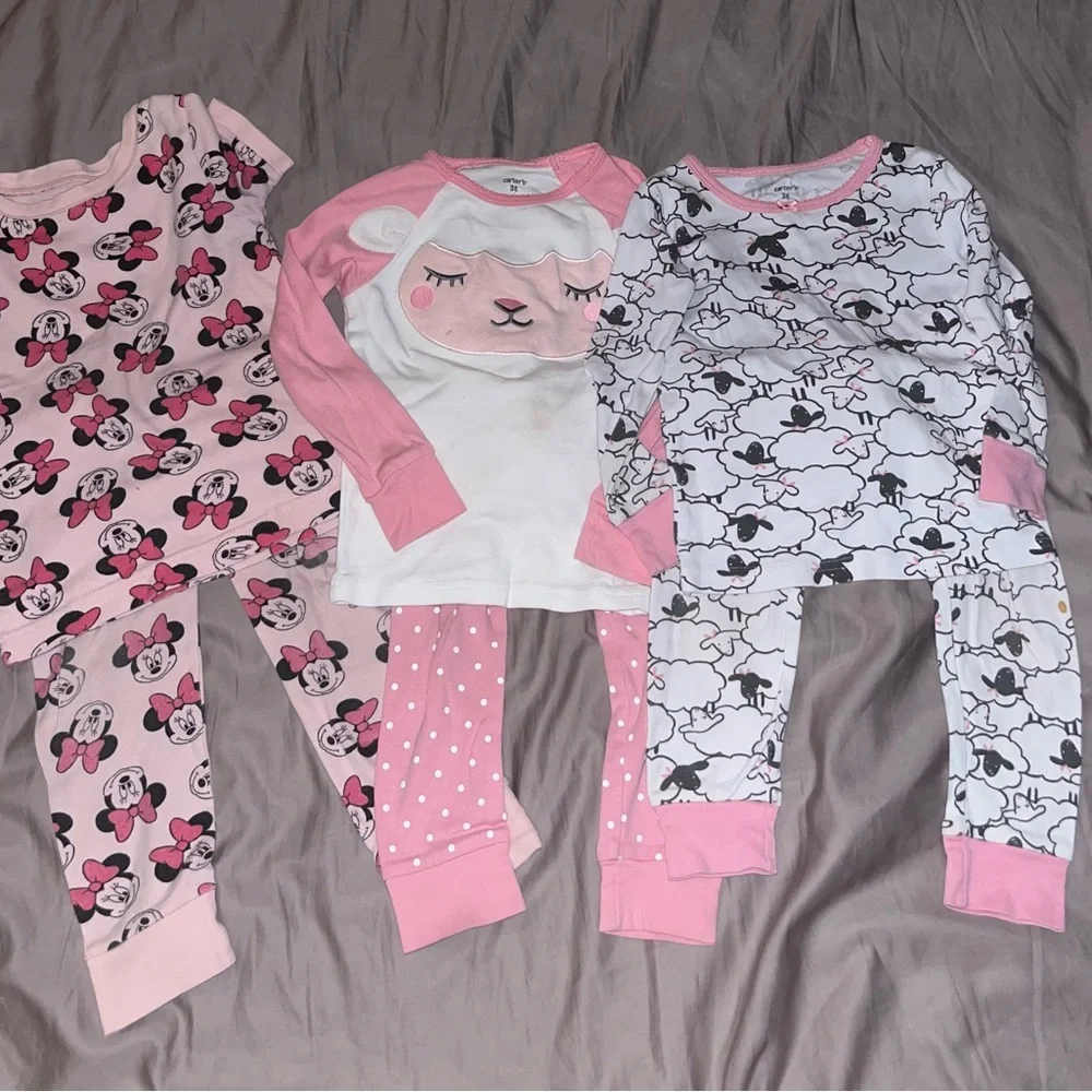 Baby Girl 3T Bundle Pajamas / Matching Sets / Shirts / Pants - Picture 4 of 8